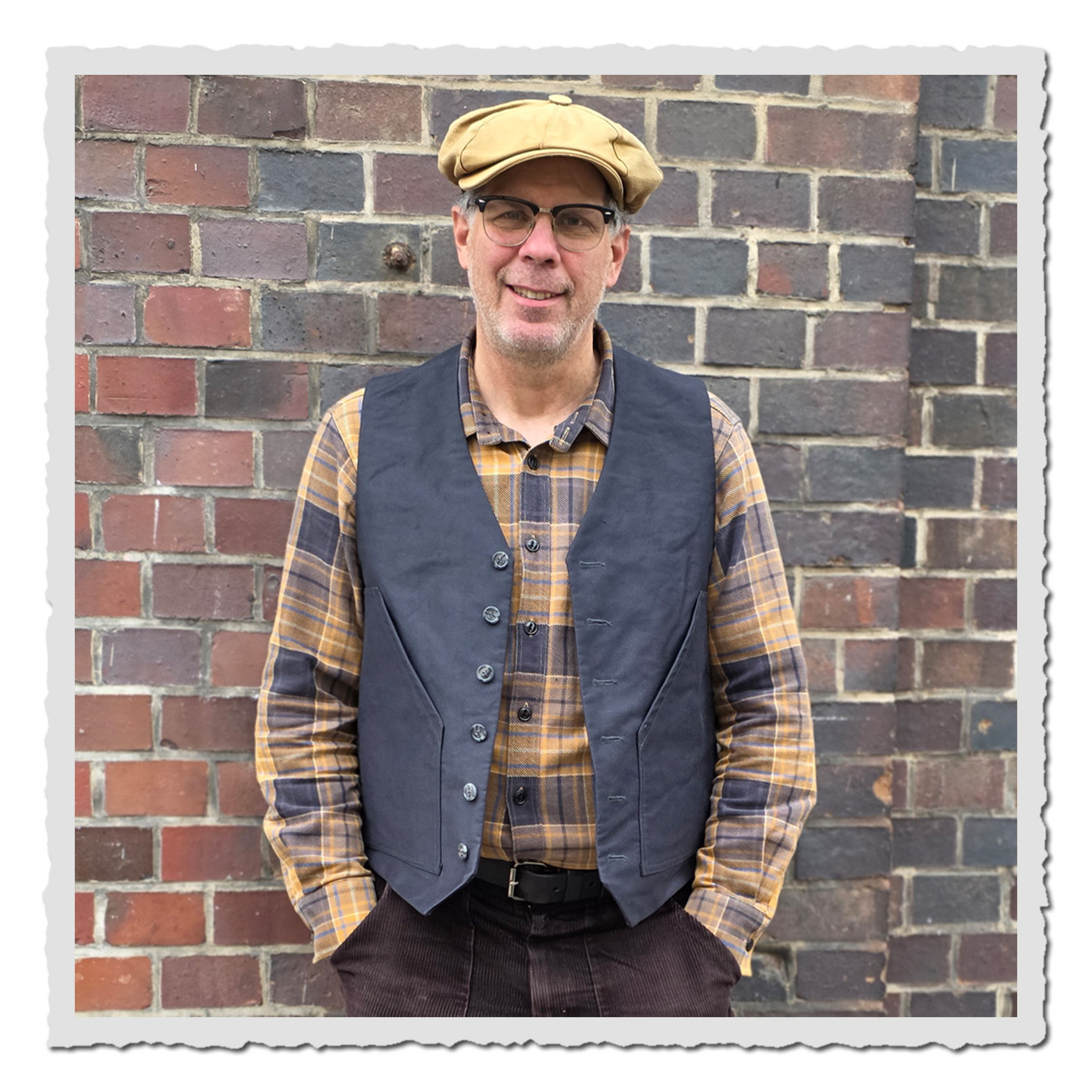 Retronia Arbeiterweste Erwin anthrazit – Workwear-Weste im Vintage-Stil